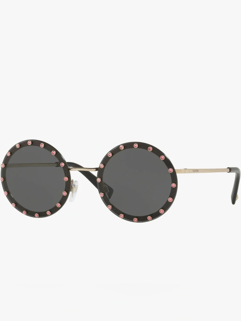 Valentino VA 2010 B 300387 Light Gold Round Sunglasses